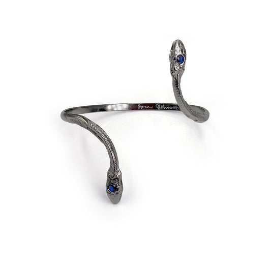 Ruthenium Sapphire Serpentine Cuff