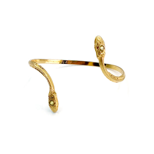 18k Gold Vermeil Topaz Serpentine Cuff