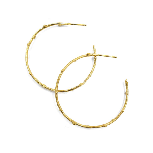 Medium Gold Twig Hoops