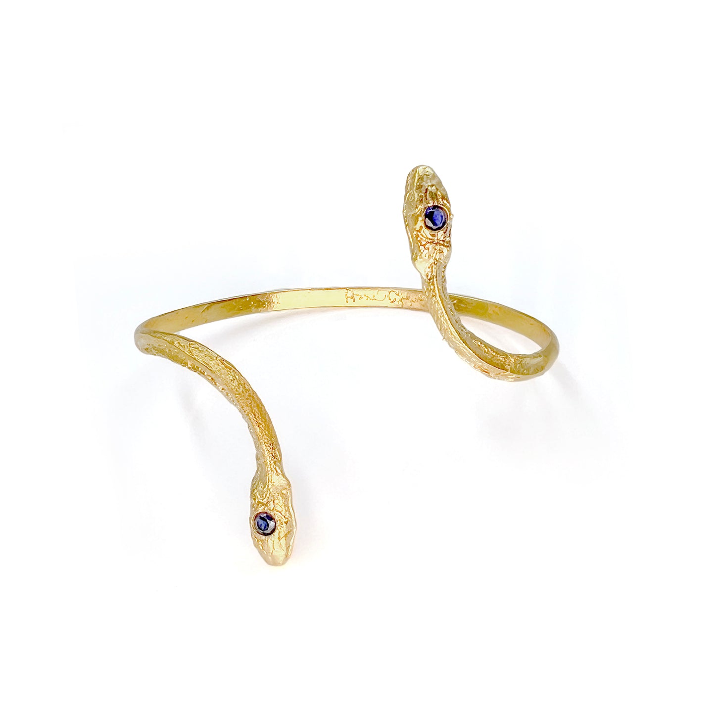 18k Gold Vermeil Sapphire Serpentine Cuff